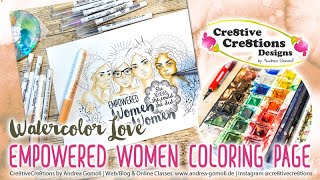 Watercolor Process & free Printables for International Women's Day 2020