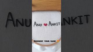 Comment your name ||Letter embroidery || Name embroidery