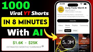 Create 1000 YouTube Shorts In Just 8 Minutes Using AI! (ChatGPT+Canva)