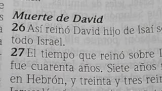 1 Crónicas 29 (Muerte de David) y 2 Tesalonicenses 2 (Manifestación del hombre de pecado) RVR1960