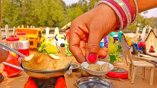 Miniature Halwa Cooking  Mini Cooking Real Food