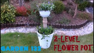 💜 GARDEN DESIGN DIY 132 💜 2-poziomowa donica ; 2-level flower pot