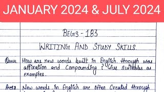 BEGS 183 solved handwritten assignment 2024-2025 | BEGS 183 solved assignment in English 2024-25 |