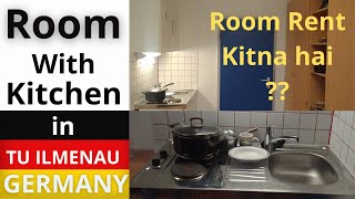 Room with Kitchen in Germany || Dorm Tour  || TU Ilmenau Campus