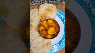 Egg curry with Luchi #youtubeshorts #shortvideo #food #bengalivlog #dubailife