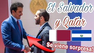 Bukele recibe al hemir de Qatar y anuncian sorpresas para El Salvador