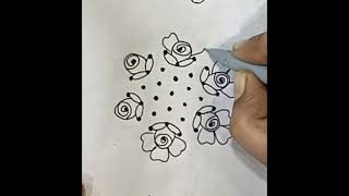 అందమైన శుక్రవారం వేసుకోవలసిన ముగ్గు 🌹🍀🌸 beautiful simple Friday rangoli designs