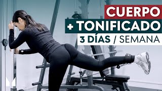 Mejor Rutina de 3 Días Para Mujeres ¡EN GIMNASIO vs SIN PESAS!