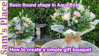 How to Easy Cheap Cheerful Gift Flowers Bouquet in Aqua Box