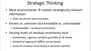 Strategy Under Uncertainty 1  Defining Uncertianty