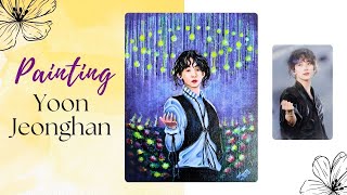 Painting SEVENTEEN Yoon Jeonghan: A timelapse | 세븐틴 정한 그림~