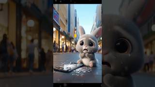 Sad story of the little rabbit whose smartphone broke #rabbit #cute #cuterabbit #story #sad #shorts