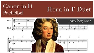 Canon in D -  Pachelbel – Horn in F Duet (easy beginner)