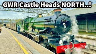 GWR CASTLE Heads NORTH..! 5043 'Earl of Mount Edgcumbe' Heads for Carnforth/Shap! Plus other Locos!