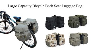 Mountain Bike Bag Large Capacity Bicycle Saddle Bag Long Distance Cycling Back Seat Luggage Bag