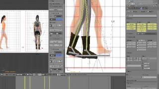 Blender 2.6 walking animation.