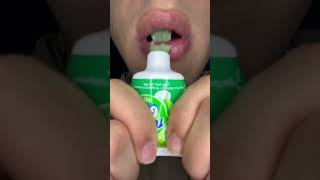 ASMR Mukbang Eating green gum