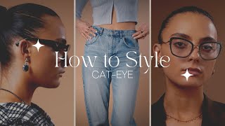 How to Style Cat Eye Glasses - What to wear with Cat Eye Glasses - Luxury Eyewear - Ft. Prada, Loewe