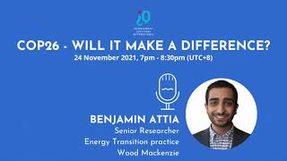 [IQi] 'COP26 - Will it Make a Difference?' - Benjamin Attia