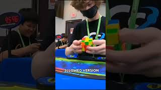 Rubiks cube 4.26 second solve slowed #shorts