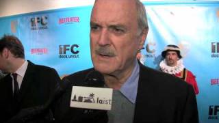 Talking to John Cleese of Monty Python at premiere of 'Monty Python: Almost the Truth'