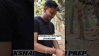 ksharasutra prep by students☘️#college #bams #shortvideo