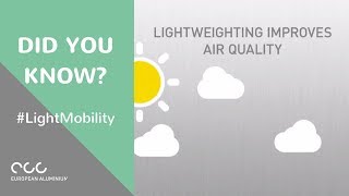 #LightMobility: 5/6 benefits: Lightweighting improves air quality