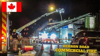 Dorval | Montréal Fire Service (SIM) Knocks Down Late Night Commercial Structure Fire (10-07)