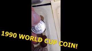 CAME ACROSS  A 1990 FOOTBALL COIN In 5kilo's of  Mixed Coins! #shorts