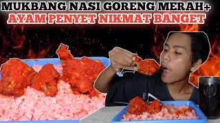 BUKA PUASA MUKBANG NASI GORENG MERAH DAN AYAM PENYET NIKMAT BANGET