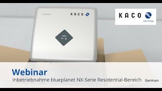 Inbetriebnahme blueplanet NX-Serie Residential-Bereich