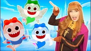 Anna from Frozen Princess Baby Shark | Princess Playhouse Nursery Rhymes and Songs