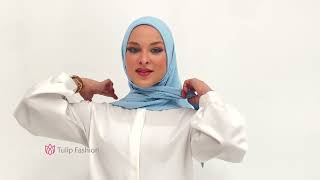 Striped Square Hijab - No Pins from Tulip Fashion