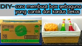 DIY - Cara membuat box serbaguna yang cantik dari kardus bekas