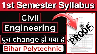 First Semester New Syllabus | Bihar Polytechnic 2024 | S.H Academy