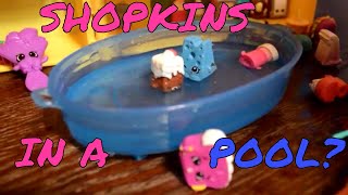 Come Play with us #1 (Playing with Shopkins in a Pool) Peppa Pig Toy House. Play Along TOYS ,FUN