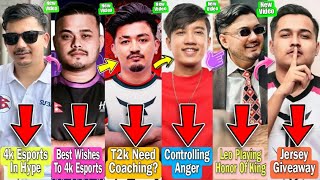 Cr7 Horaa Best Wishes To 4k Esports😱| PMGC Slot Increase |T2k Need Coaching?| LEO Playing HOK?,Bipul