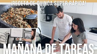 TAREAS JUNTOS 👩🏻‍❤️‍👨🏻 | PAN casero y saludable I QUINOA con verduras ¡SÚPER FÁCIL! |