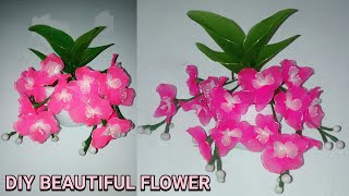 DIY - CARA MEMBUAT BUNGA STOKING MUDAH | HOW TO MAKE NYLON STOCKING FLOWERS | ORCHID FLOWER