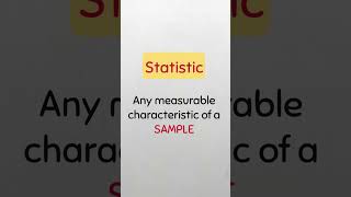 Statistic definition #maths #education #biostatistics #statistics