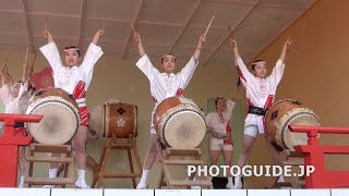 All-female Shiraume taiko drummers at Yushima Tenjin 2016 白梅太鼓 湯島天神梅まつり