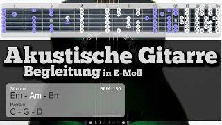 Akustische Gitarre Begleitung in E-Moll