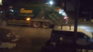 Cogent W S NYC Garbage Truck leaving by my house [235 Granite Avenue] (Wsthe & Esthe Power!) 2/14/24