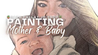 Live Stream Painting: Mother and Baby