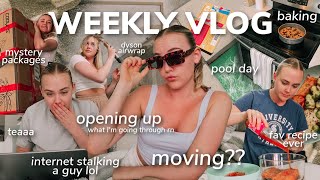 WEEKLY VLOG: moving???, mystery packages, opening up a bit, fav recipe ever, dyson airwrap blowout