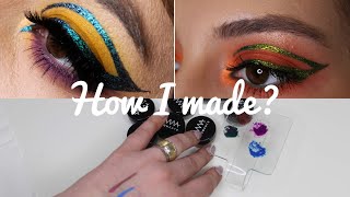 Cum fac lini de tus colorate ? How I made colored eyeliner?