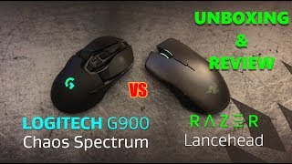 Razer Lancehead Wireless Unbox, Review and vs Logitech G900