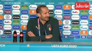 Italia-Belgio conferenza stampa di Chiellini.