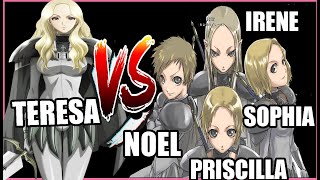 claymore | teresa vs priscilla, sophia, noel y irene mmv