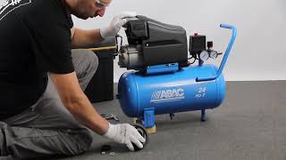 Setting up an ABAC direct drive air compressor